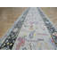 Tapis d’intérieur en laine ivoire/noir 3 pi x 19 pi 10 po one-of-kind à la main noué la Wangara