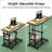 Mobile C Table,Office Table With Tiltable Drawing Board,Side Table