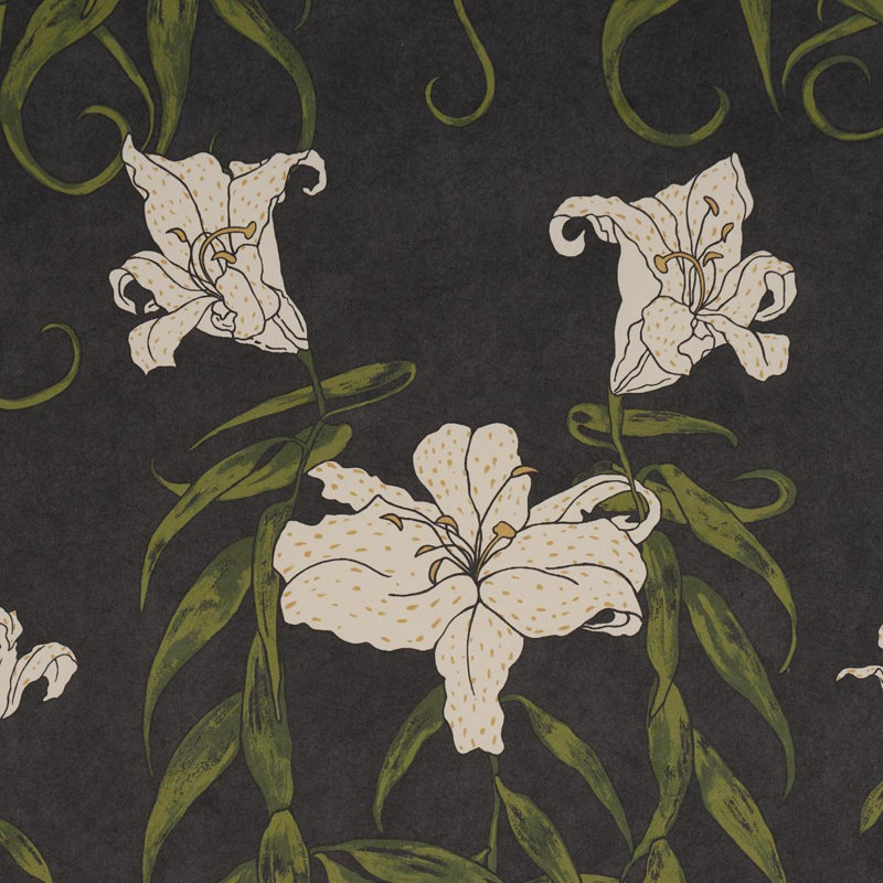 Schumacher X Backdrop Lady Lilith Wallpaper, Black
