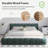 Chenille Upholstered Bed Frame With Headboard-86317120-86317123