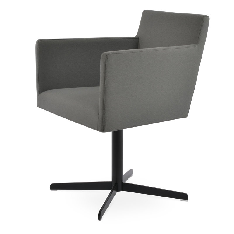 Chaise avec accoudoirs pivotants Harpoint 4 Star, Noir, Gris foncé