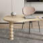Bureau ergonomique luxueux en bois massif de couleur crème-625125966