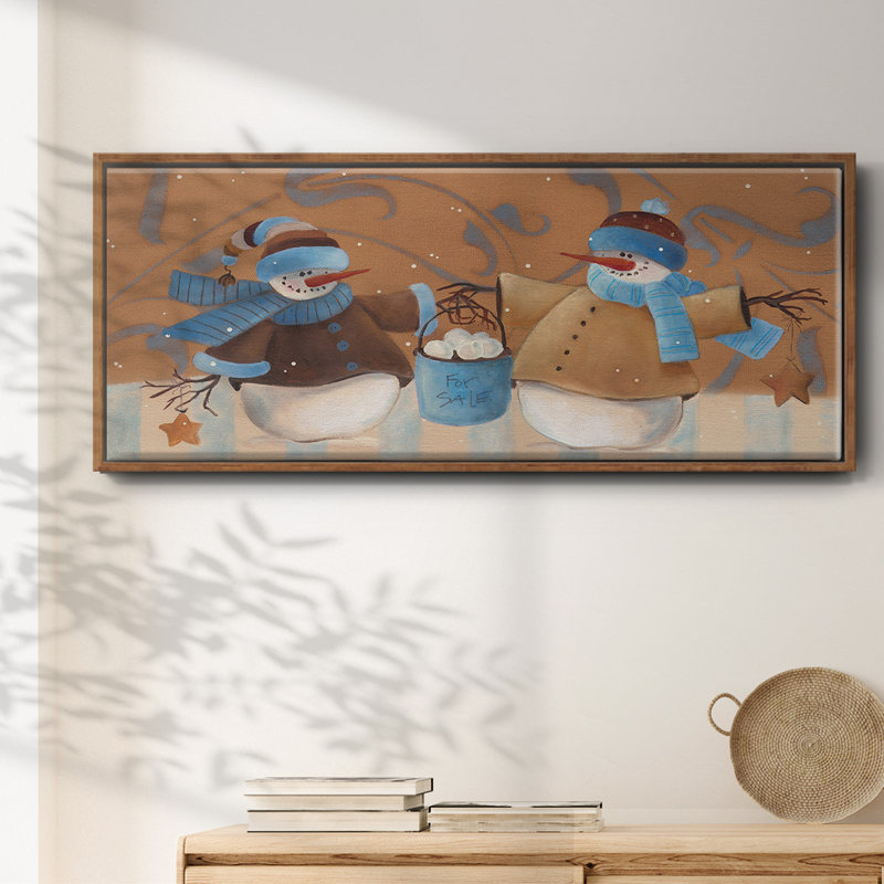 Snowball Bucket- Framed Canvas