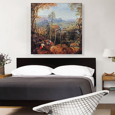 «The Magpie on the Gallows 1568» par Peter Bruegel l'Ancien, reproduction d'art sur toile tendue