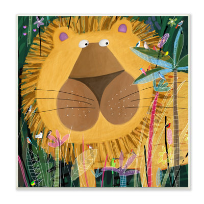Tigre dans la jungle tropicale, art animalier pour enfants
