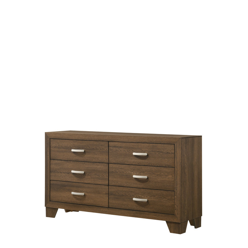 Solem 6-Drawer Rectangular Double Dresser, Oak
