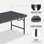 Table de jeu pliante multifonctionnelle noire de 1,2 m (lot de 2) pour pique-nique, jeux et fêtes (emballage en boîte)