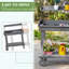 Wooden Potting Bench Work Table with 2 Removable Wheels
