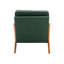 Chaise d'appoint de style Mid-Century moderne, chaises de salon en tissu confortable avec structure en bois massif, fauteuil de lecture pour salon, assemblage facile (gris huître)-832947769