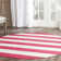 Brookvale Striped Hand-Woven Cotton Red/White Area Rug