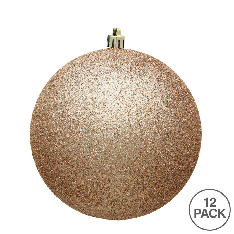 Holiday Décor Ball Ornament, Cafe Latte, 3" H x 3" W x 3" D
