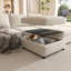 Grand canapé modulaire moderne, canapé modulaire en U avec fonction de rangement, canapé-lit de 123 po avec repose-pieds, méridienne modulaire à 6 places pour le salon, chenille