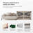Isaiyah 41.3" Oversized Cotton-Linen Armchair, Modern Deep-Seated Lounge Chair with Houndstooth Pillow (5-Min Assembly)
