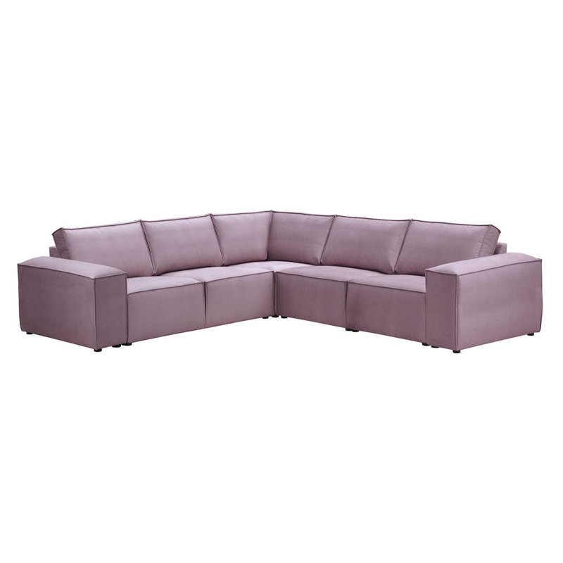 Beadie 5 Seater Corner Sofa , Purple