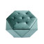 Repose-pied multifonctionnel en velours à motif polygonal en losange, confortable et spacieux, pour la maison, 86 cm (L) x 77,5 cm (l) x 34 cm (H), rangement élégant, chambre à coucher.