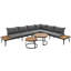 Garden Lounge For 5-6 Persons, Garden Furniture, Terrace, Balcony, Garden, Indoor And Outdoor Dining Set, Galvanized Iron Frame, 6 Piece Dining Table Set (2x2 Seater Sofa, 2x Single Chair, 2x Table)