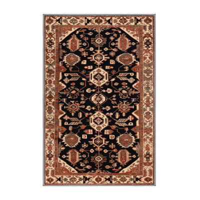Tapis brun turc lavable à la machine