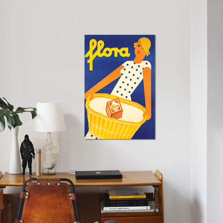 «Flora Soap», impression sur toile, H 12 po x l 8 po x P 0,75 po, Toile tendue, Pas de tapis