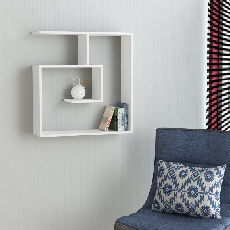 3 Piece Floating Shelf, White
