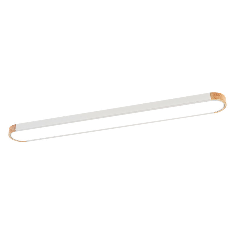 Warrin Nouria 1 - Light 48'' Extra Long Simple Rectangle Led Flush Mount, White/Natural, 6000K