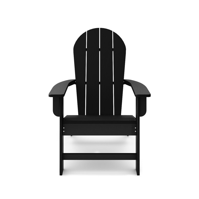 Chaise noire - Bois d'œuvre pour l'extérieur. Confortable et élégant. 38,41 lb lourd et bien agencé procurant une détente à l'extérieur