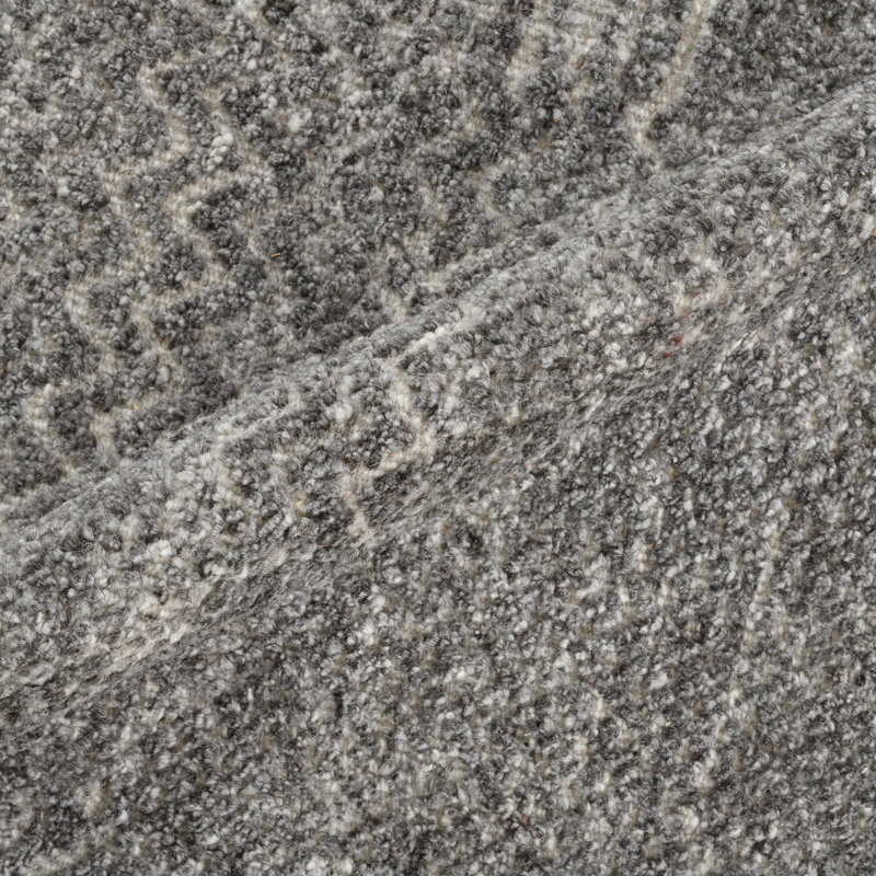Arlington Moroccan Dark Gray Hand-Knotted Area Rug, Rectangle 8' x 10'