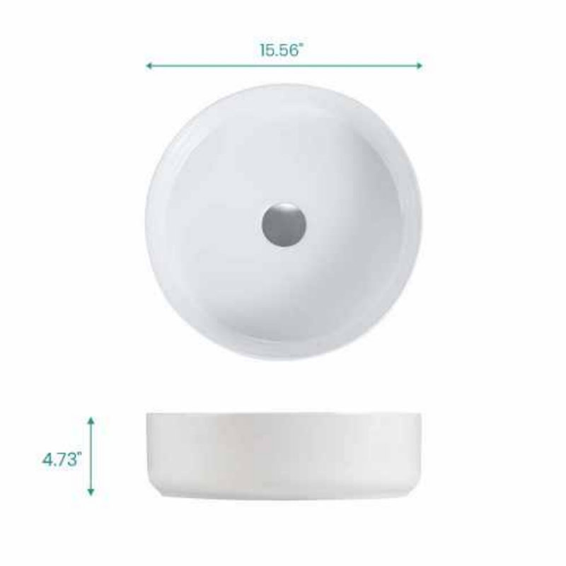 Lavabo de salle de bain vasque en céramique blanc brillant, lavabo rectangulaire intégré avec un design moderne et élégant, résistant aux égratignures et aux taches, drain non inclus