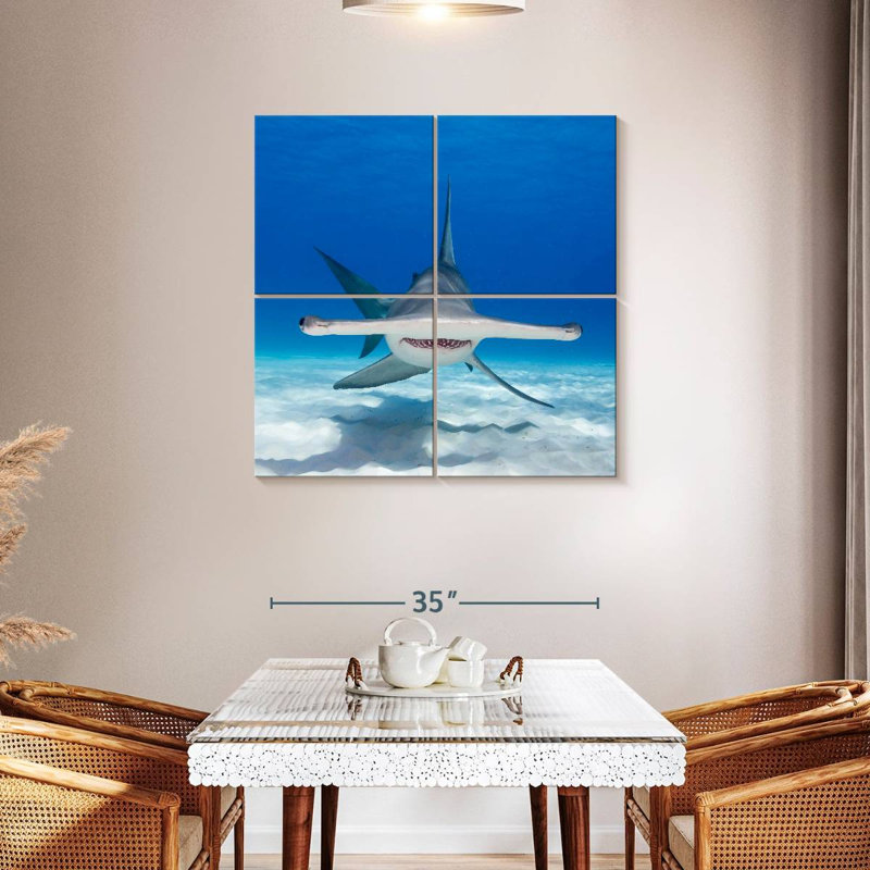 Brampt Hammerhead Shark Swimming, 74" H x 74" W