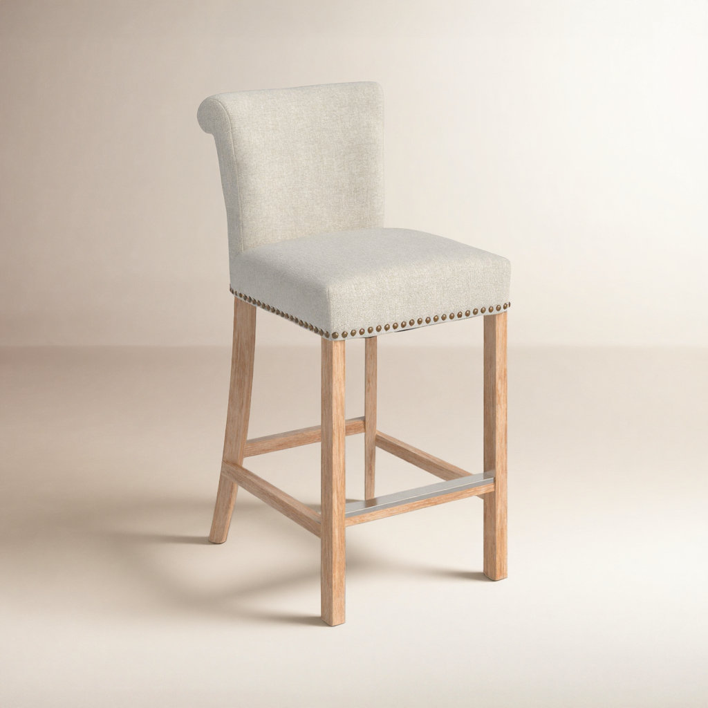 Ashland Bar Stool, White