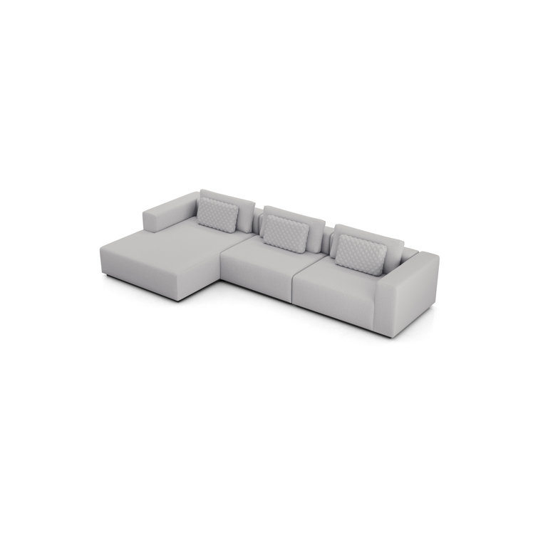 Spruce Modular Sofa Set 07B In Gris Fabric