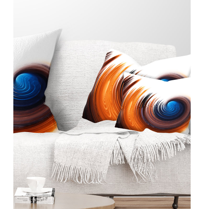 Elegant Spiral Design - Abstract Printed Pillow, Rectangular, 12” x 20”