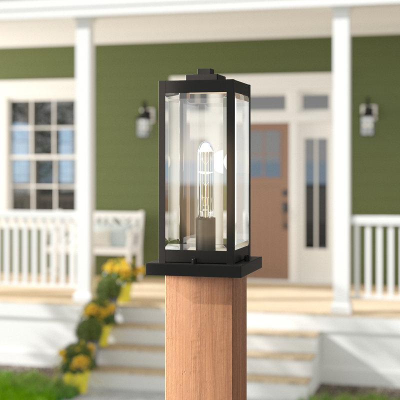 Wylie Beveled Pier Mount Light, Earth Black