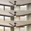 Ventilateur de plafond 60 pouces avec 3 lumières et 3 pales en bois massif