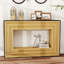 Console Modern Contrast moderne avec structure en bois stratifié et plateau noir