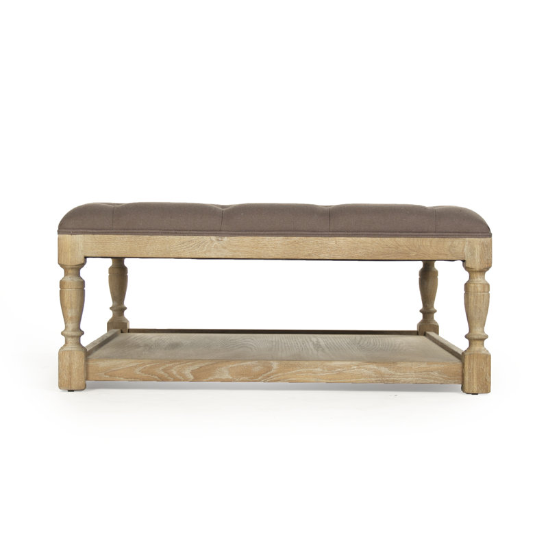 Piatt Square Ottoman, Woodrose, Natural