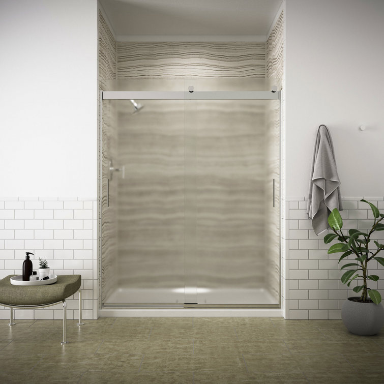 Levity 74" H x 59.63" W Bypass Shower Door with CleanCoat® Technology