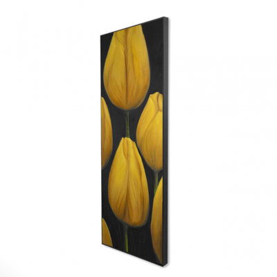 Six Daffodils Flowers Print On Canvas