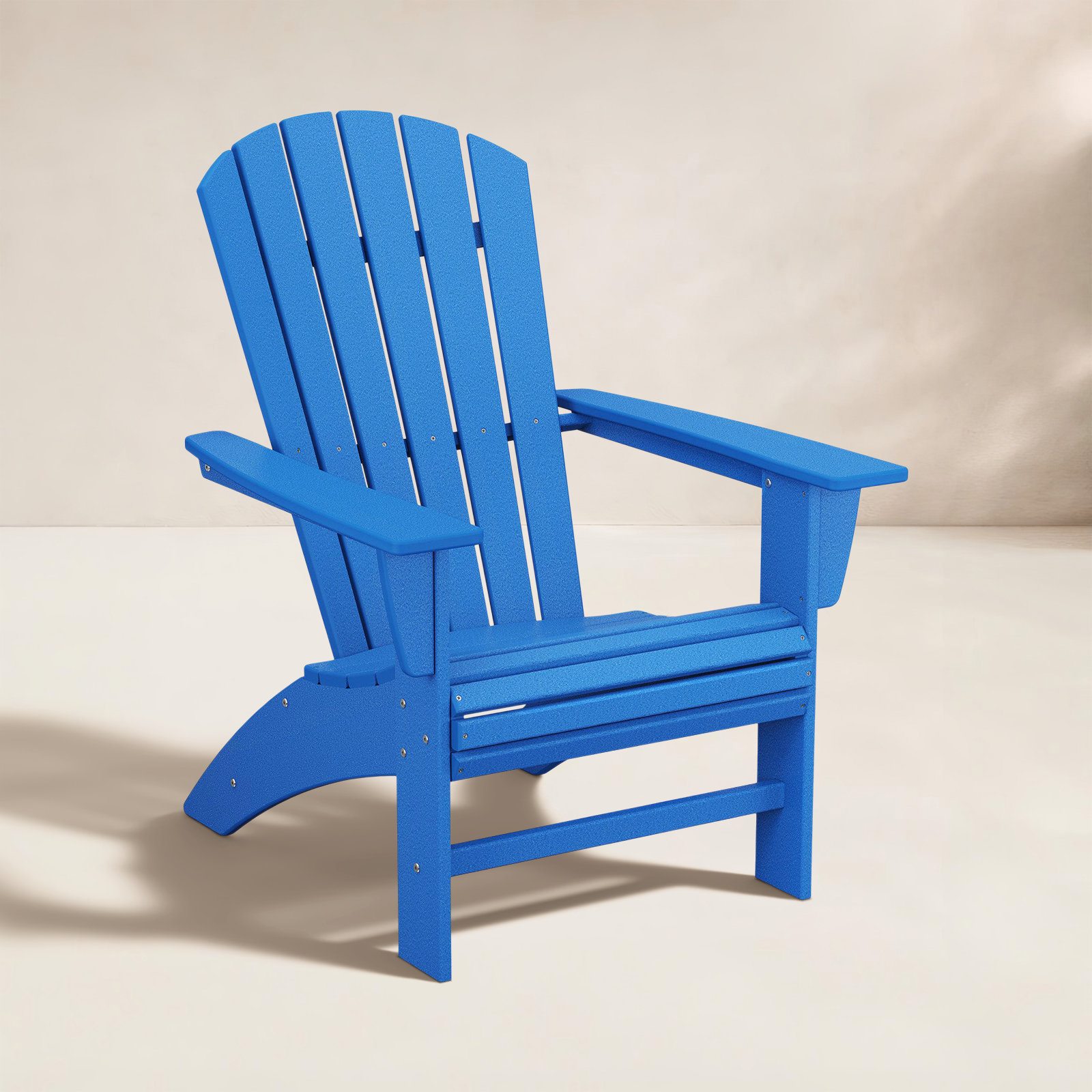 POLYWOOD® Nautical Curveback Adirondack Chair, Pacific Blue