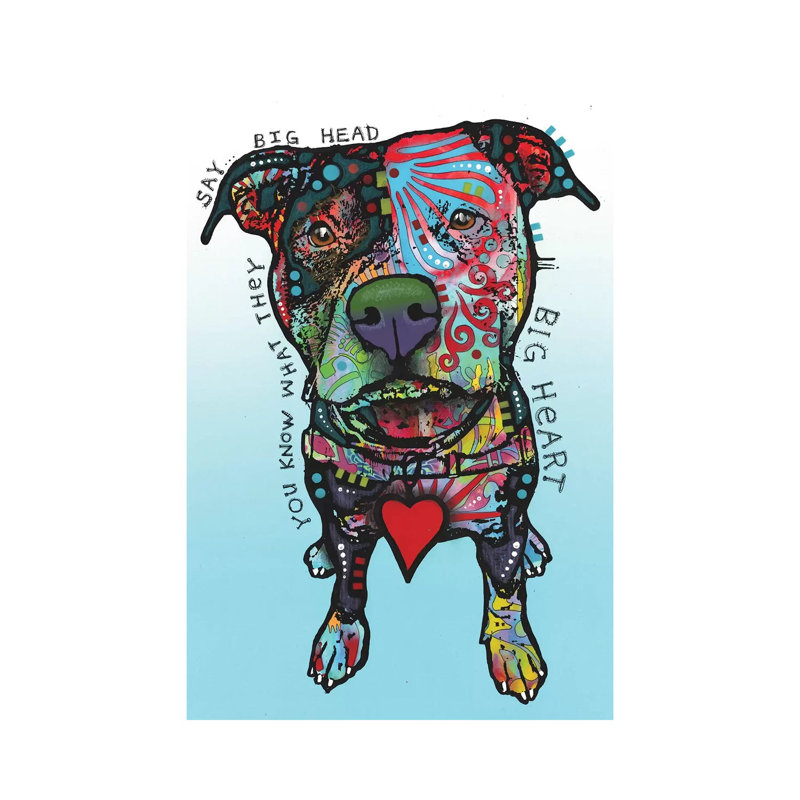 Big Heart by Dean Russo - Print on Canvas, Wrapped Canvas, 152.4cm H x 101.6cm W x 3.81cm D