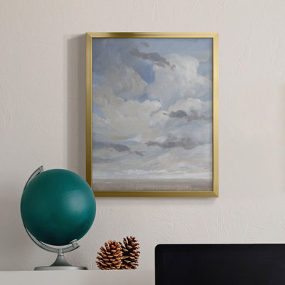 Bleu ciel I - Toile encadrée de qualité supérieure - prête à être accrochée