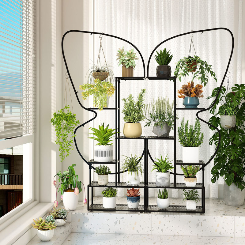87cm W Metal Shelving Unit, Black
