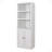 1 Doors Bookshelf With USB Port And 3 Open Shelves Bookcase Side Cabinet