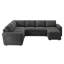 Hoelscher U Shaped Sleeper Corner Sectional Pull Out Sofa Bed With Storage Space-581036128