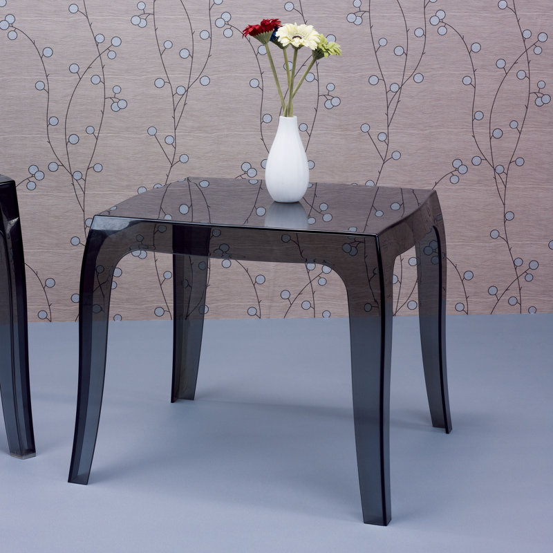 Table de bout Elinn, Noir transparent