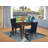 5 Piece Modern Dining Table Set Includes a Square Kitchen Table and 4 Upholstered Chairs, Mahogany-166066383-166066369