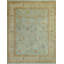 Tapis Aethelha Ankara fait à la main - bleu clair - beige, 9 pi 2 po x 11 pi 8 po