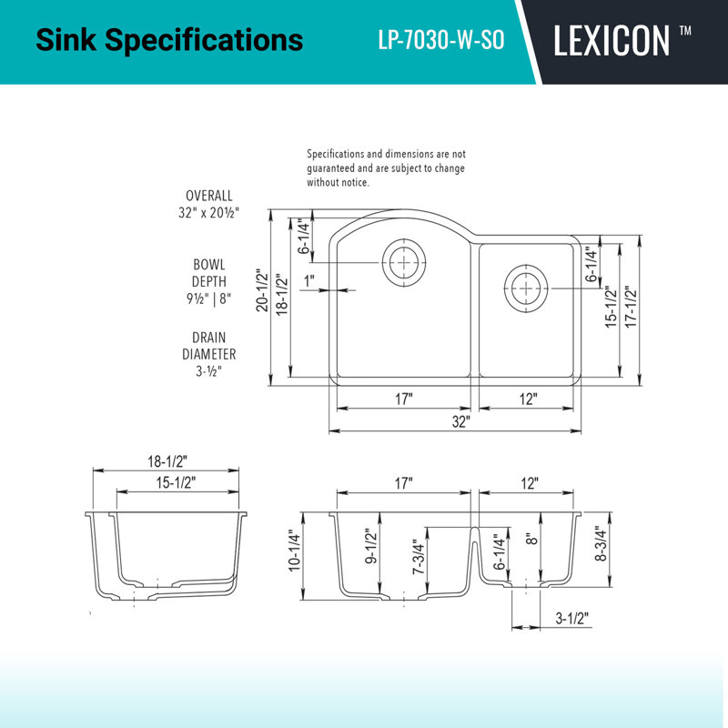 32" x 20" Platinum Quartz Kitchen Sink, 70/30 Double Bowl Sink, Drop-in Sink, Undermount Sink, Granite Kitchen Sink, White
