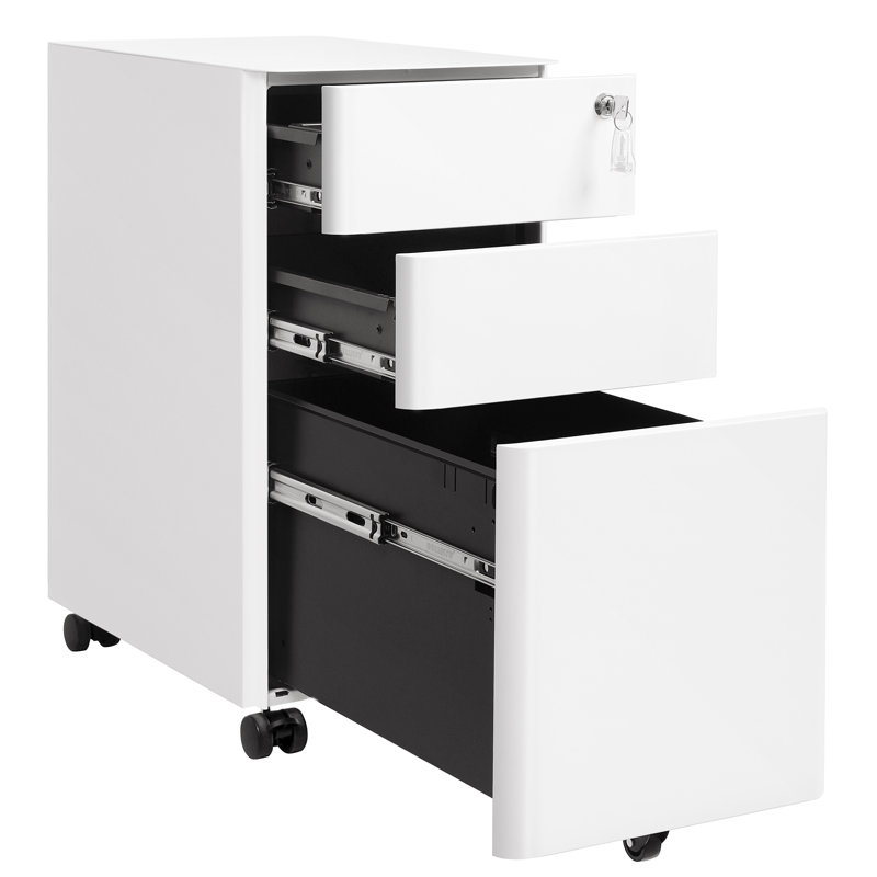Alinne 30cm Wide File Cabinet, White