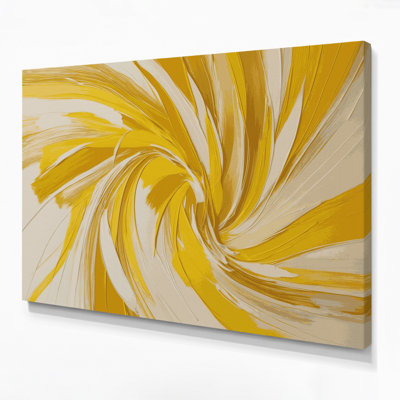 «Lyrical Abstraction 39», art mural sur toile beige