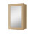 16" W X 24" H Wide Frame Oak Wood Medicine Cabinet with Mirror, Adjustable Shelves, Soft-Close Hinges and Reversible Door, Wall-Mount or Recessed for Makeup, Shaving or Bathroom Vanity Storage-2016667439-2035901599